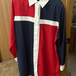 Women’s vintage top. Navy blue red and white. Never worn.